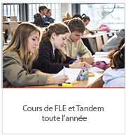 Cours de FLE et Tandem toute l'année