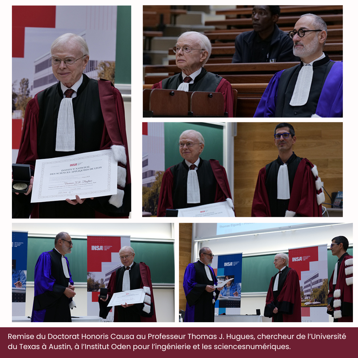 Remise du Doctorat Honoris Causa au Professeur Thomas J. Hugues 